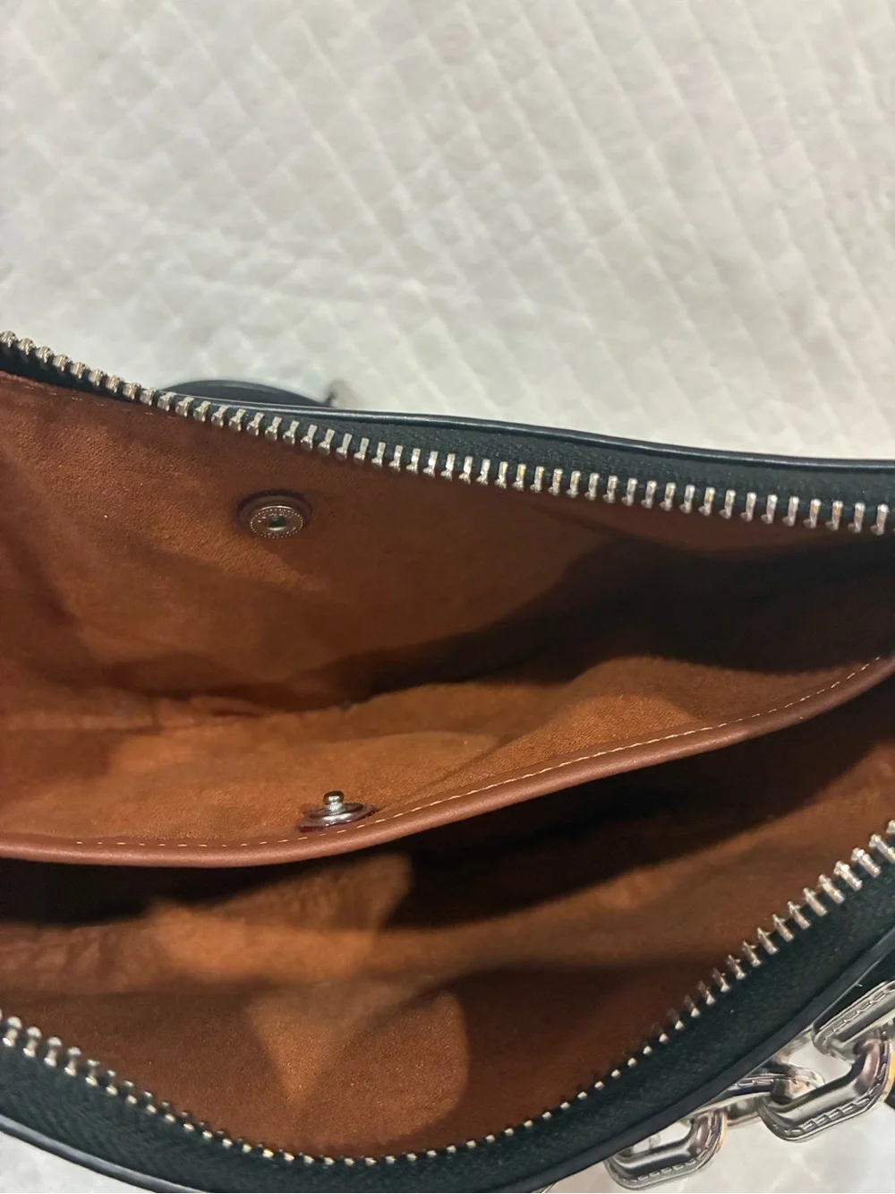Coach Mira Black Leather Crescent Shoulder and Crossbody Bag - Picture 10 of 10